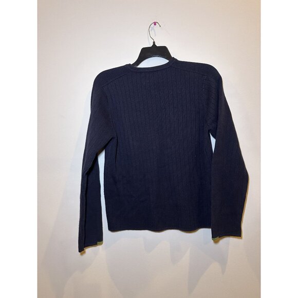 Vintage Abercrombie & Fitch Navy Sweater Size L – Classic Knit Pullover Timeless - Picture 3 of 8